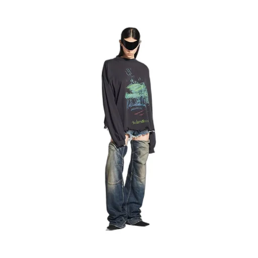 Diy Imprint Cropped Long Sleeve T-Shirt