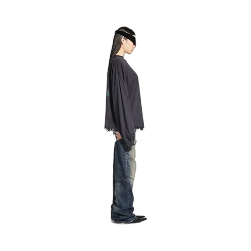 Diy Imprint Cropped Long Sleeve T-Shirt