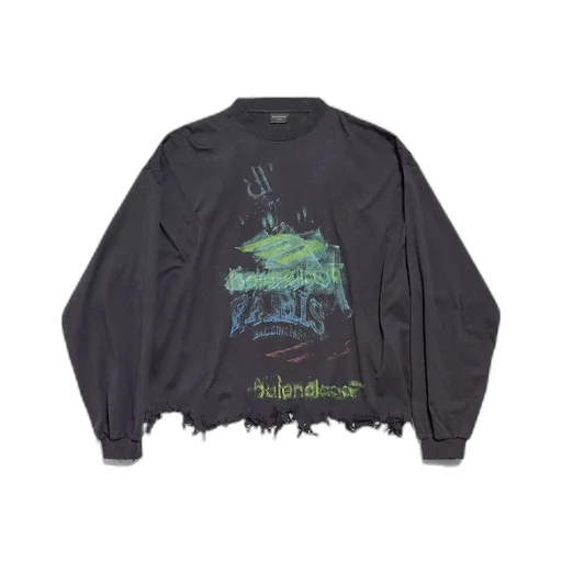 Diy Imprint Cropped Long Sleeve T-Shirt