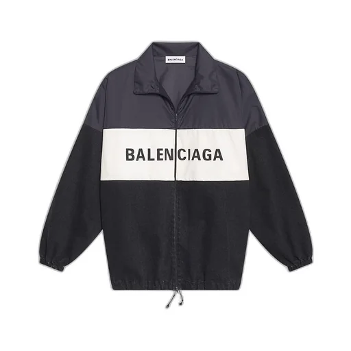 Zipped Nylon Logo Jacket