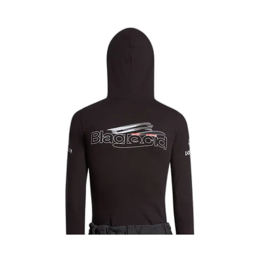 Ai Generated Long Sleeve Hooded T-Shirt Fitted