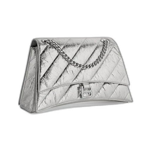 Crush Medium Chain Bag Metallized Quilted