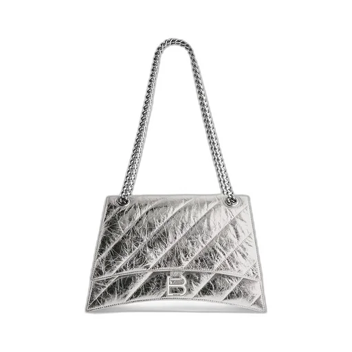 Crush Medium Chain Bag Metallized Quilted