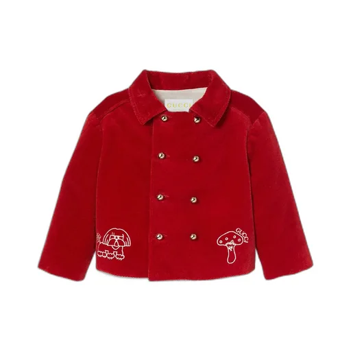 Baby Embroidered Velvet Jacket