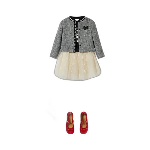 Children's Embroidered Tulle Skirt