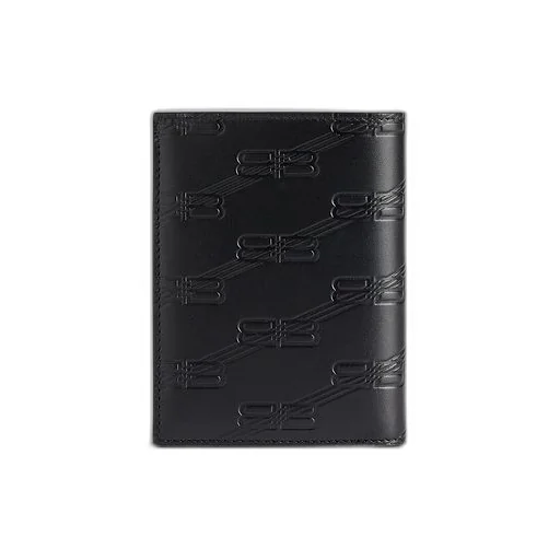 Embossed Monogram Vertical Bifold Wallet Box
