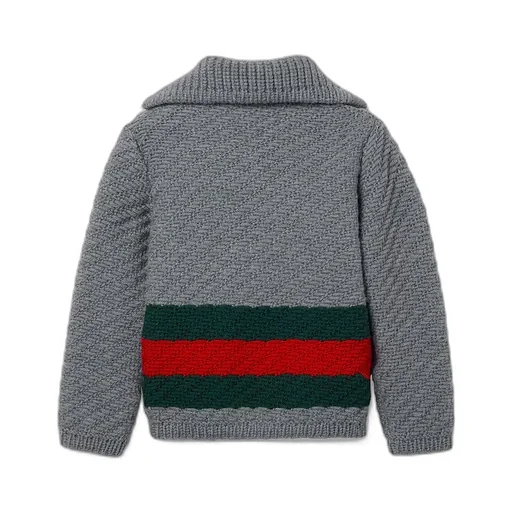 Children's Wool Cardigan With Web