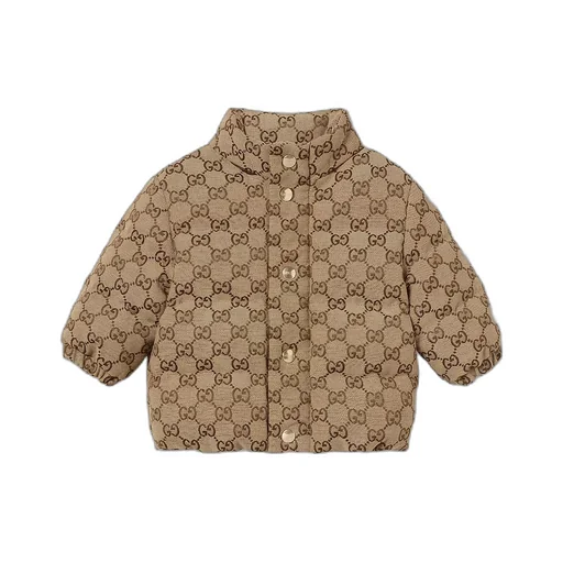 Baby Gg Canvas Padded Jacket