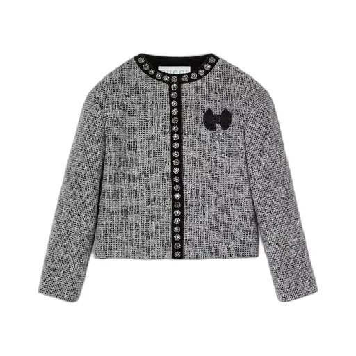 Children's Embroidered Tweed Jacket