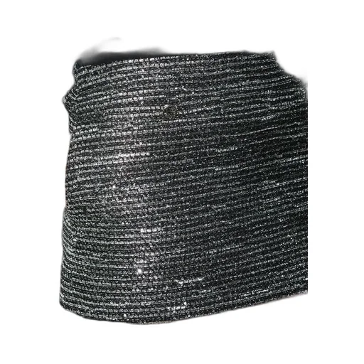 Striped Tweed Lamé Skirt