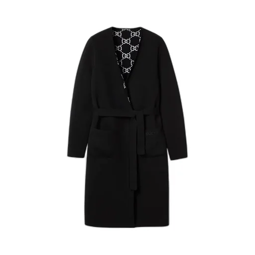 Reversible Gg Wool Cardigan