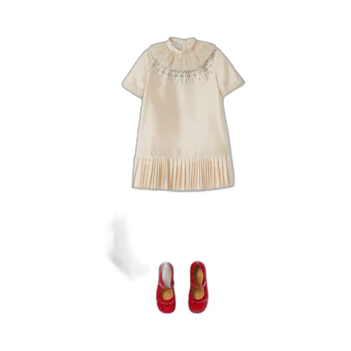 Children's Embroidered Silk Dress