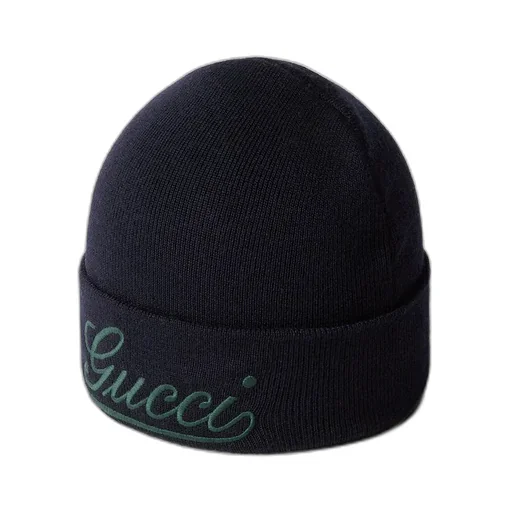 Wool Hat With Gucci Embroidery