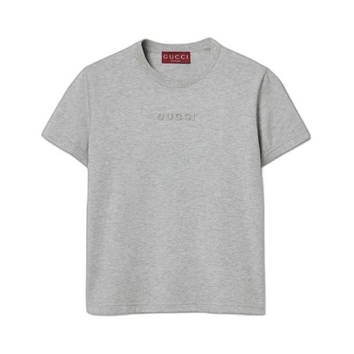 Cotton Jersey Embossed T-Shirt