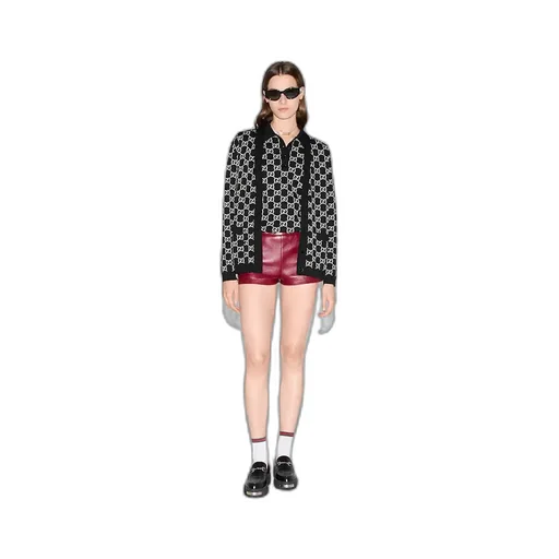 Reversible Gg Wool Jacquard Cardigan