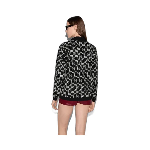 Reversible Gg Wool Jacquard Cardigan