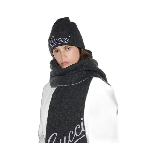 Wool Hat With Gucci Embroidery