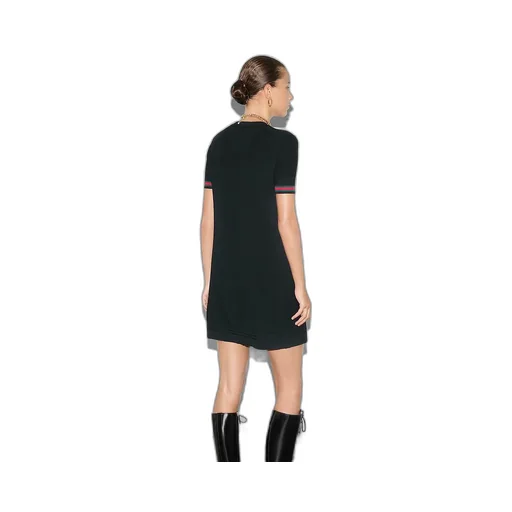 Extra Fine Wool Dress With Web