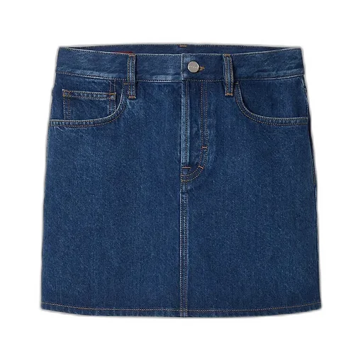 Regular Denim Skirt With Laser Logo