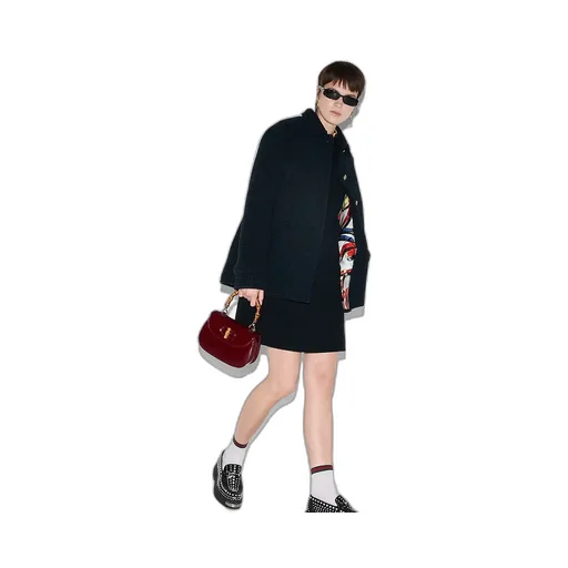 Checked Bouclé Wool Coat