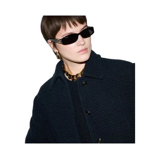 Checked Bouclé Wool Coat