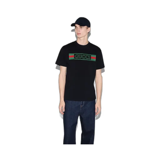 Cotton Jersey T-Shirt With Print