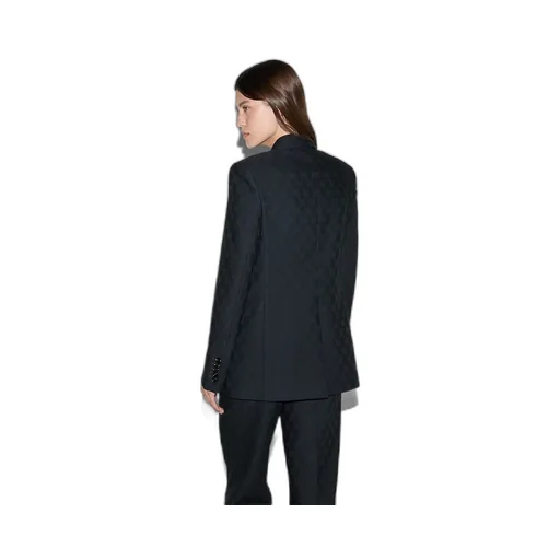 Double-Breasted Gg Wool Jacket