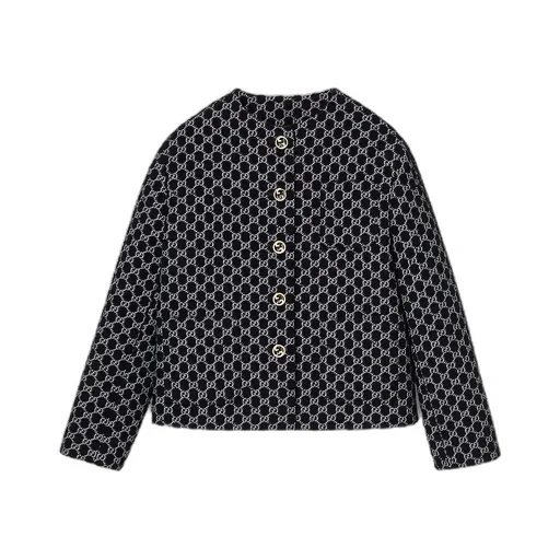 Bouclé Wool Jacket With Gg Shadow