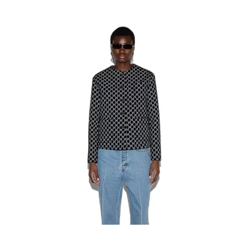 Bouclé Wool Jacket With Gg Shadow