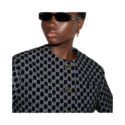 Bouclé Wool Jacket With Gg Shadow