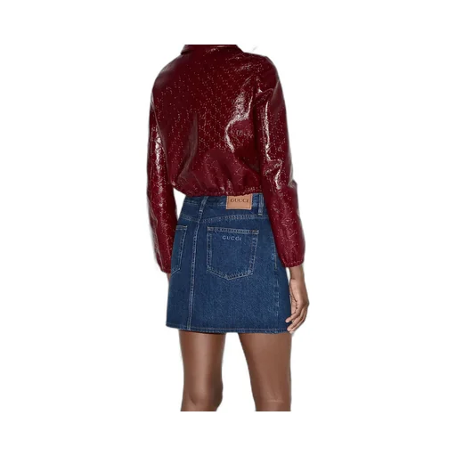 Regular Denim Skirt With Laser Logo