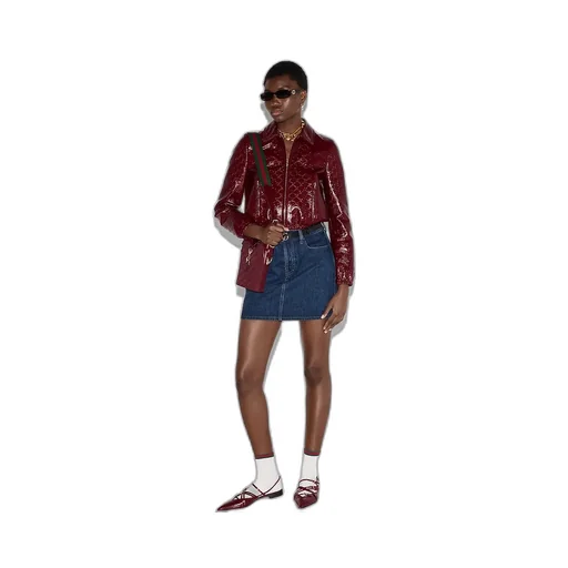 Regular Denim Skirt With Laser Logo