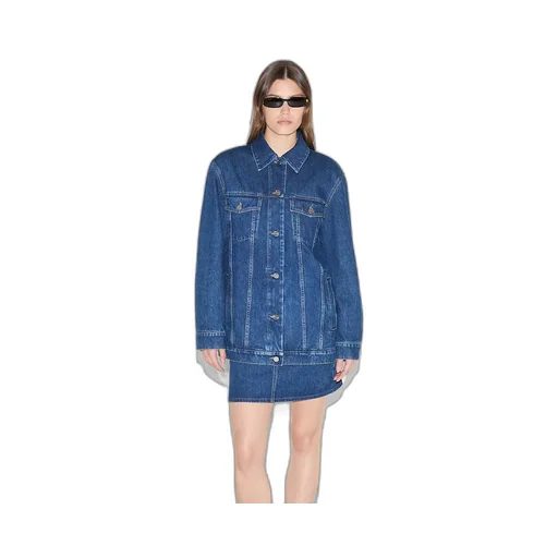 Denim Jacket With Gucci Print