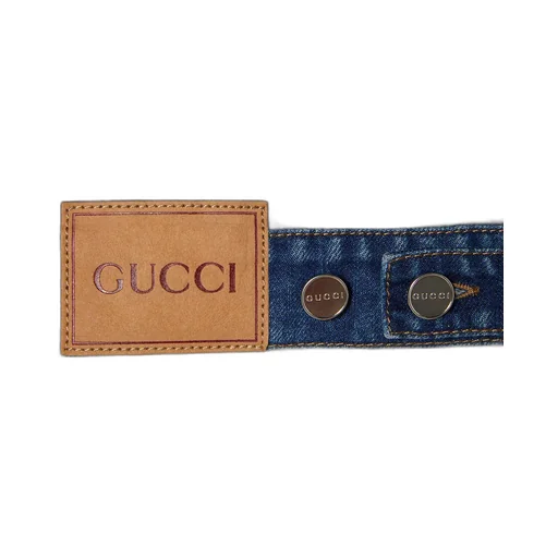 Denim Jacket With Gucci Print