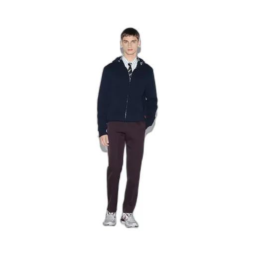 Reversible Gg Wool Hooded Zip Jacket