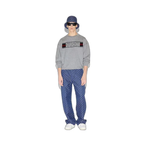 Cotton Jersey Sweatshirt With Embroidery