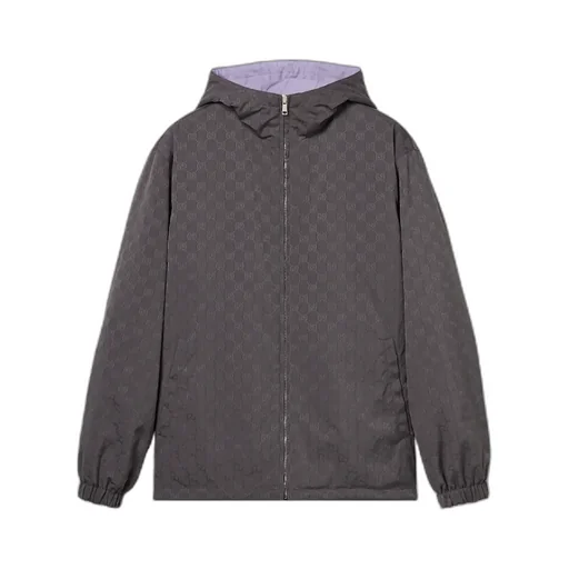 Reversible Gg Nylon Zip Jacket
