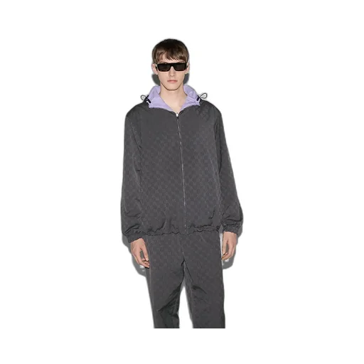 Reversible Gg Nylon Zip Jacket
