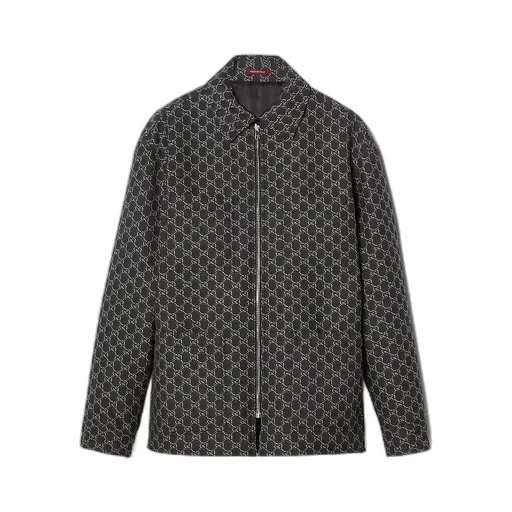 Wool Jacket With Gg Shadow