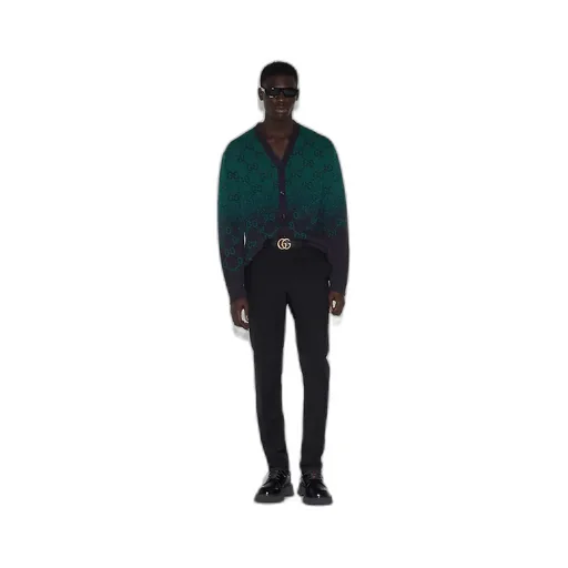 Gg Degradé Wool Jacquard Cardigan