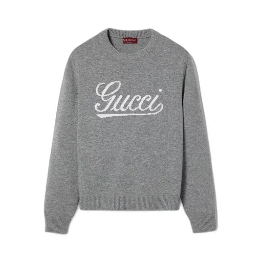 Wool Sweater With Gucci Intarsia
