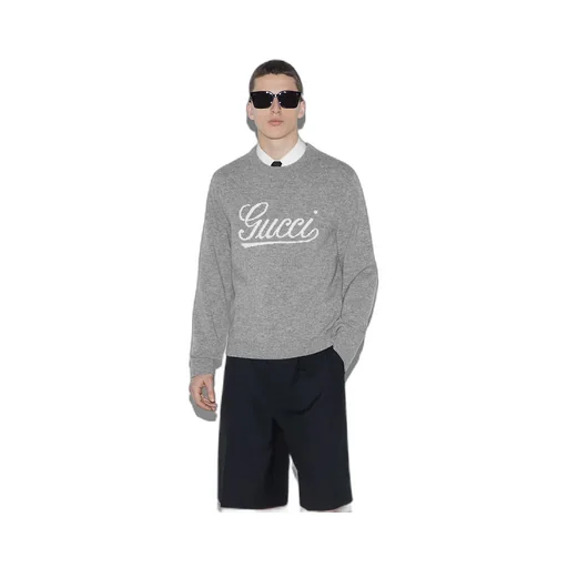 Wool Sweater With Gucci Intarsia