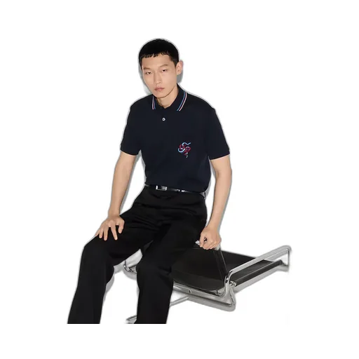 Embroidered Stretch Cotton Polo Shirt