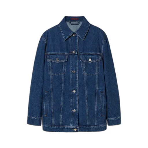 Denim Jacket With Gucci Print