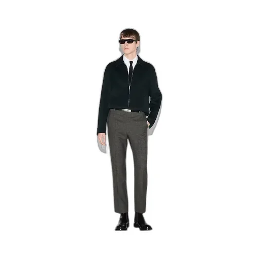 Wool Zip Jacket With Gucci Jacquard