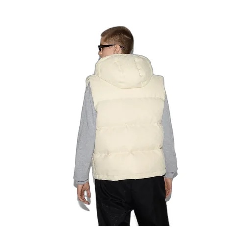 Gg Cotton Blend Canvas Puffer Vest