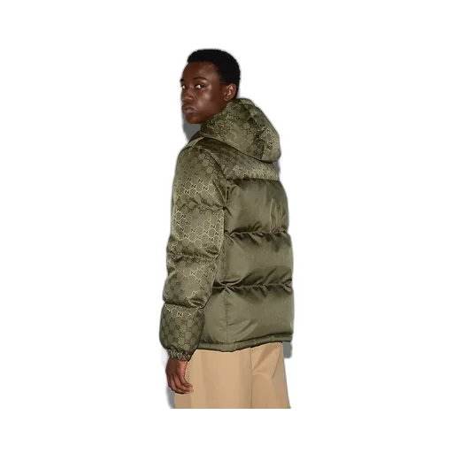 Gg Nylon Canvas Puffer Jacket