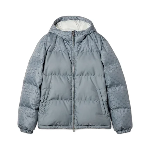 Gg Nylon Canvas Puffer Jacket