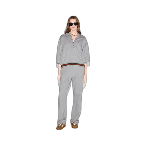 Cotton Jersey Sweatshirt With Web