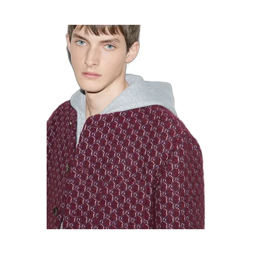 Bouclé Wool Jacquard Jacket With Gg Shadow